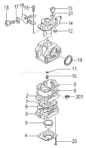 Page B Diagram and Parts List for TC-2501  Tanaka Engine