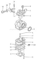 Page B Diagram and Parts List for TC-355  Tanaka Engine