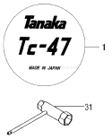 Page E Diagram and Parts List for TC-4700  Tanaka Engine