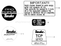 Page D Diagram and Parts List for TCP-210  Tanaka Water Pump