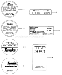Page F Diagram and Parts List for TCP-381  Tanaka Water Pump