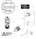 Page C Diagram and Parts List for TED-210C U205952-U268935 Tanaka Gas Engine Drill