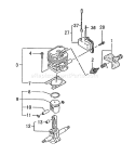 Page E Diagram and Parts List for TED-210C U205952-U268935 Tanaka Gas Engine Drill