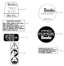 Page D Diagram and Parts List for TED-210  Tanaka Gas Engine Drill