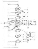 Page B Diagram and Parts List for TED-232  Tanaka Gas Engine Drill