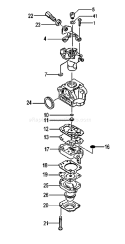 Page B Diagram and Parts List for TED-262R Z227501 Tanaka Gas Engine Drill