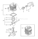 Page E Diagram and Parts List for TED-262R Z227501 Tanaka Gas Engine Drill