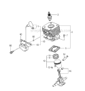 CylinderPistonCrank Shaft Diagram and Parts List for TED-270PFDH  Tanaka Gas Engine Drill