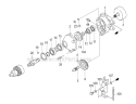 Gear Case Diagram and Parts List for TED-270PFDH  Tanaka Gas Engine Drill