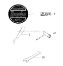 ToolsLabels Diagram and Parts List for TED-270PFDH  Tanaka Gas Engine Drill