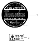 Page J Diagram and Parts List for TED-270PFR  Tanaka Gas Engine Drill