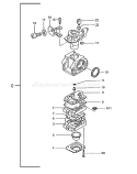 Page B Diagram and Parts List for THB-2510  Tanaka Leaf Blower / Vacuum