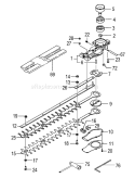 Page F Diagram and Parts List for THT-2000  Tanaka Hedge Trimmer