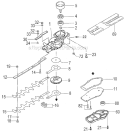 Gear Case/Blade Diagram and Parts List for THT-210SA  Tanaka Hedge Trimmer