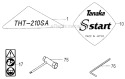 Tools/Labels Diagram and Parts List for THT-210SA  Tanaka Hedge Trimmer