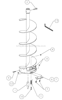 Ice Bits Diagram and Parts List for TIA-305  Tanaka Auger