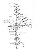 Carburetor Diagram and Parts List for TIA-305  Tanaka Auger