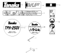 Page E Diagram and Parts List for TPH-2501  Tanaka Hedge Trimmer
