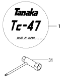 Page F Diagram and Parts List for TPK-470GS  Tanaka 