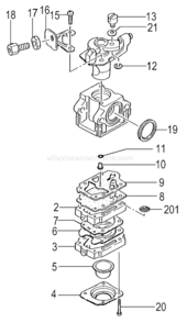 Page A Diagram and Parts List for WET P211650 & Lower Tanaka Engine
