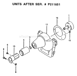 Page B Diagram and Parts List for WET After S/N P211651 Tanaka Engine
