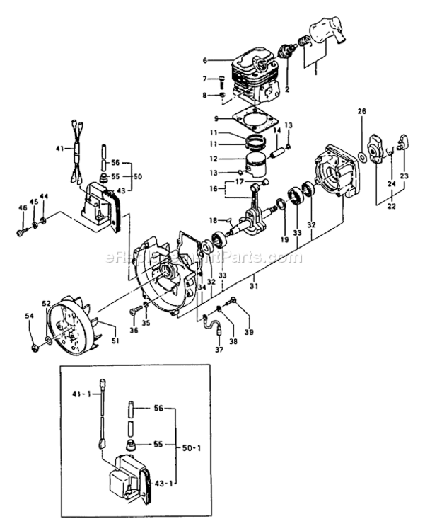Page C Diagram and Parts List for WET P211650 & Lower Tanaka Engine