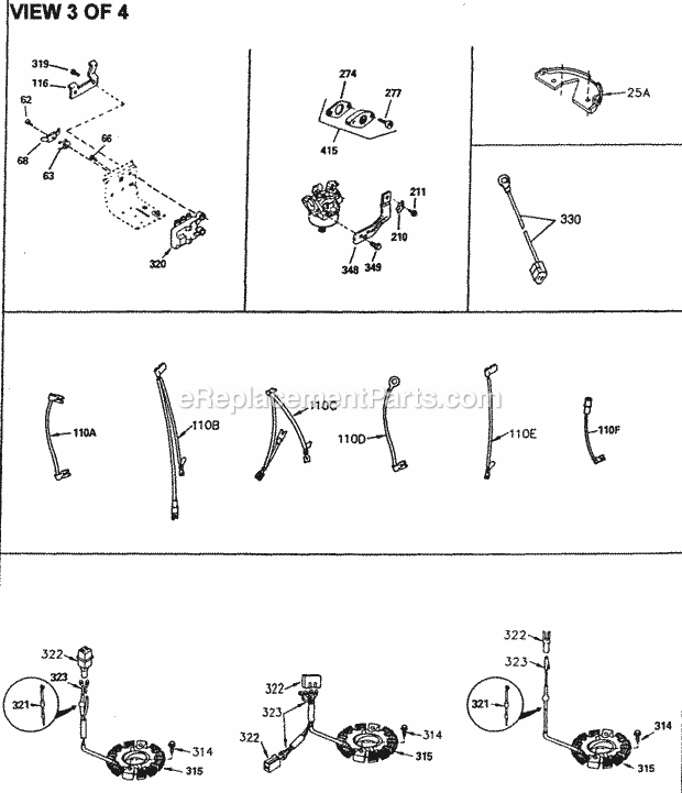 Engine Parts List #3 Diagram and Parts List for SBV-SBV-2275  Tecumseh Engine
