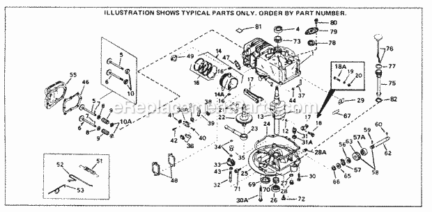 Engine Parts List Diagram and Parts List for SBV-SBV-327A  Tecumseh Engine