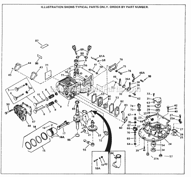 Engine Parts List Diagram and Parts List for SBV-SBV-545  Tecumseh Engine