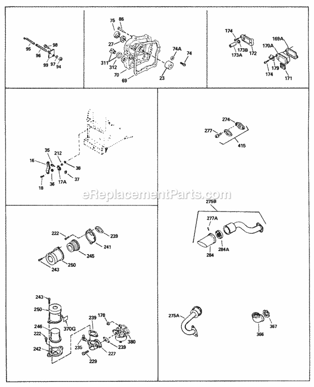 Engine Parts List #2 Diagram and Parts List for HS50-67242F  Tecumseh Engine