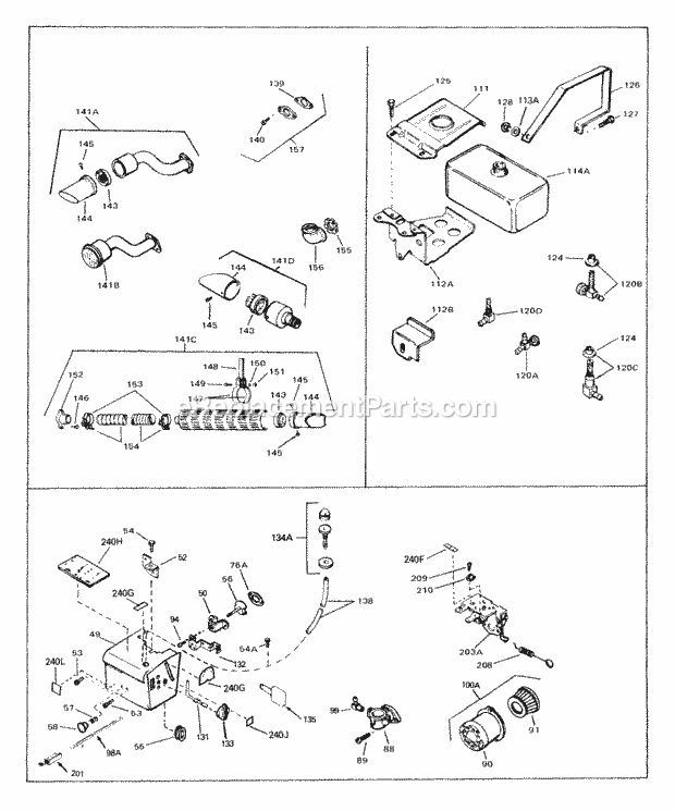 Engine Parts List #3 Diagram and Parts List for HS50-67106A  Tecumseh Engine