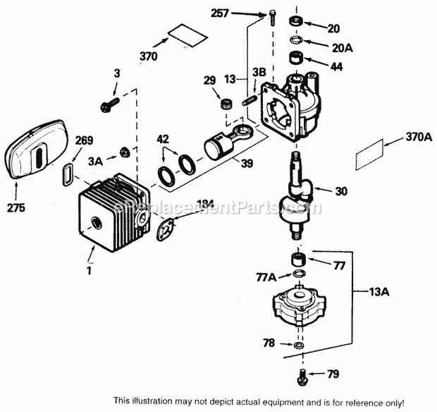 Engine Parts List Diagram and Parts List for SBV-710476  Tecumseh Engine