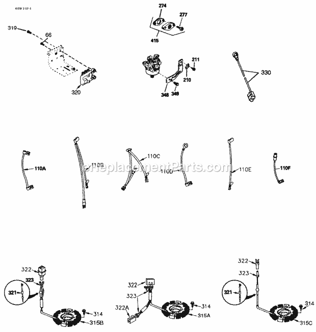 Engine Parts List #3 Diagram and Parts List for SBV-SBV-9139  Tecumseh Engine