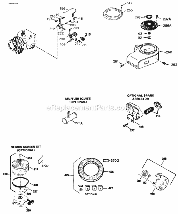 Engine Parts List #4 Diagram and Parts List for SBV-SBV-9139  Tecumseh Engine