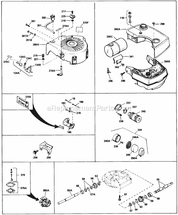 Engine Parts List #2 Diagram and Parts List for LAV35-40692M  Tecumseh Engine
