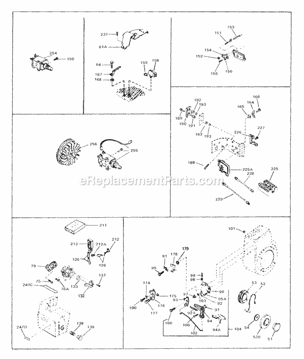 Engine Parts List #2 Diagram and Parts List for HM80-155041A  Tecumseh Engine