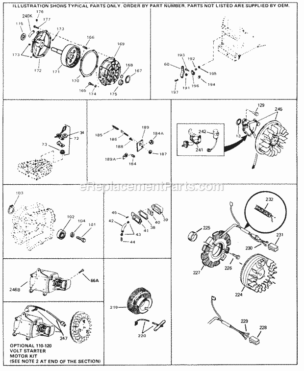 Engine Parts List #3 Diagram and Parts List for HS50-67002D  Tecumseh Engine