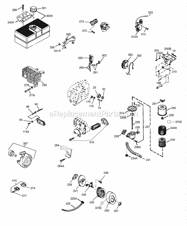 Engine Parts List #2 Diagram and Parts List for HM100-159265M  Tecumseh Engine