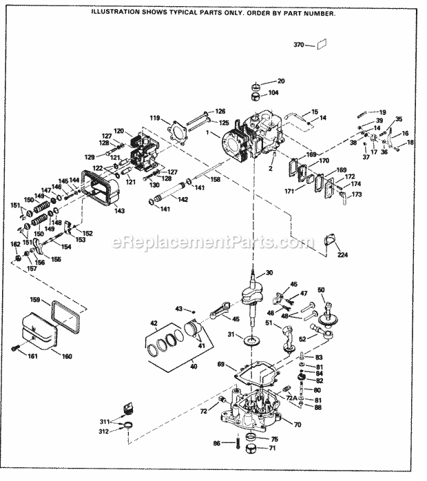 Engine Parts List Diagram and Parts List for SBV-SBV-2321  Tecumseh Engine