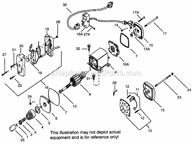 Electric Starter Diagram and Parts List for ES-33519  Tecumseh Engine