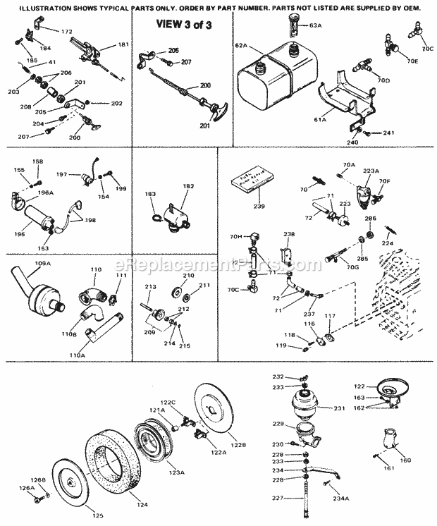 Engine Parts List #3 Diagram and Parts List for HH80-110102D  Tecumseh Engine