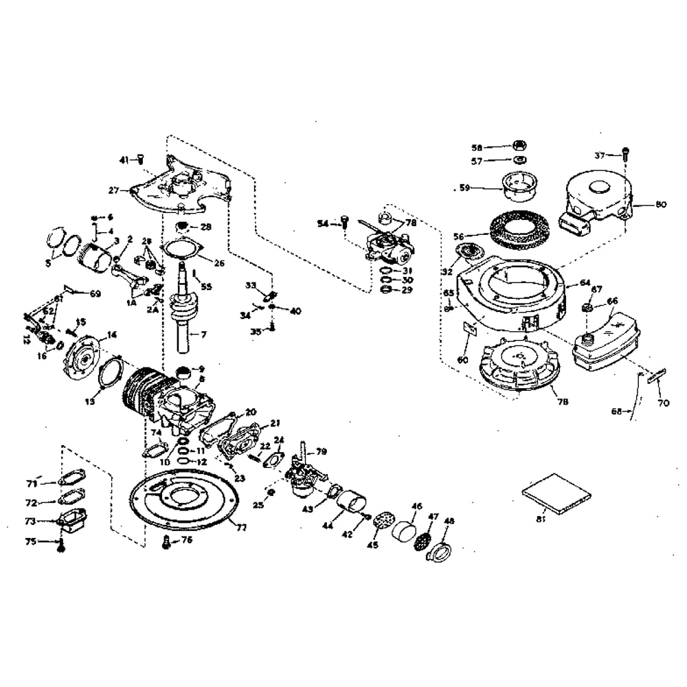 Replacement Parts Diagram and Parts List for TYPE670-72B  Tecumseh Engine