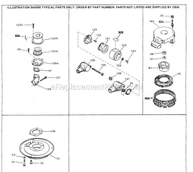 Engine Parts List #2 Diagram and Parts List for SBV-SBV-1503A  Tecumseh Engine