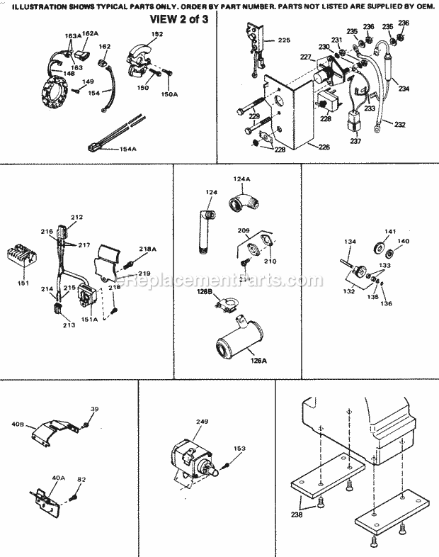 Engine Parts List #2 Diagram and Parts List for OH120-175013A  Tecumseh Engine