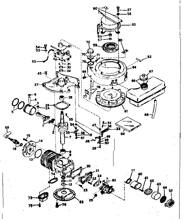 Replacement Parts Diagram and Parts List for 650-18  Tecumseh Engine