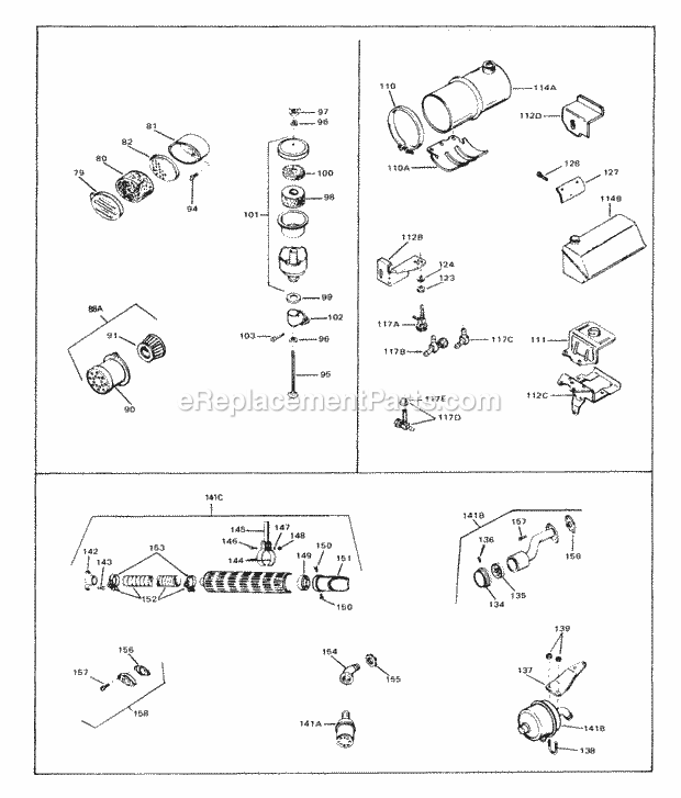 Engine Parts List #3 Diagram and Parts List for HS40-55393D  Tecumseh Engine