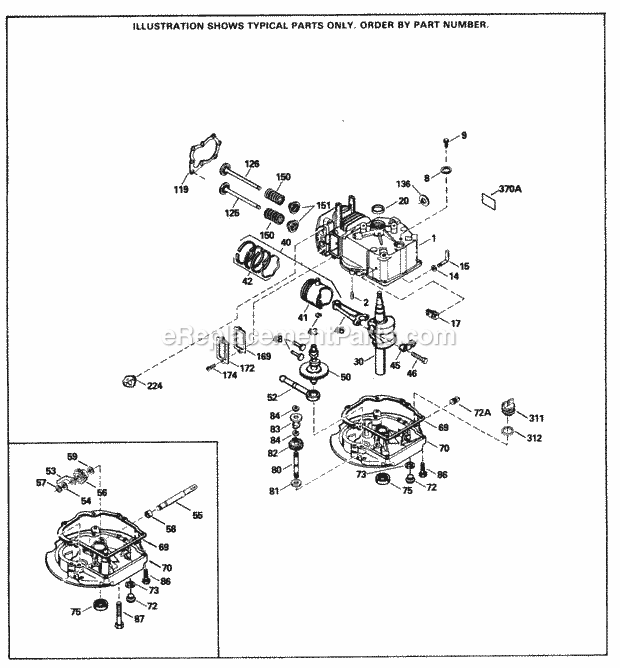 Engine Parts List Diagram and Parts List for SBV-SBV-50566  Tecumseh Engine