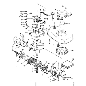 Basic Engine Diagram and Parts List for TYPE642-16C  Tecumseh Engine