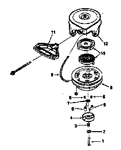 Rewind starter no. 590630 Diagram and Parts List for HMSK100-159096L  Tecumseh Engine