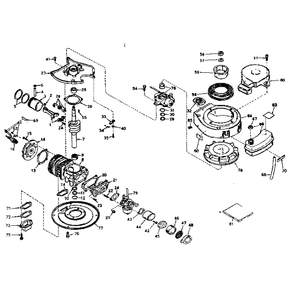 Basic Engine Diagram and Parts List for TYPE670-85  Tecumseh Engine
